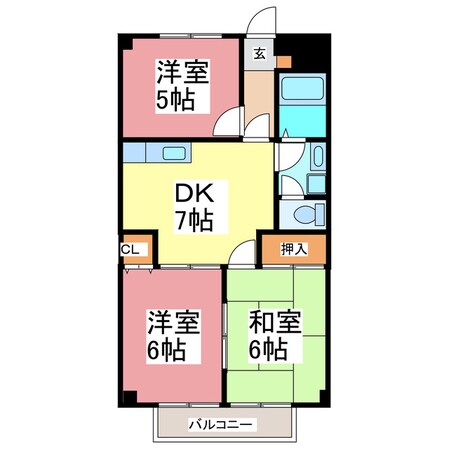 マンション緑ヶ丘の物件間取画像